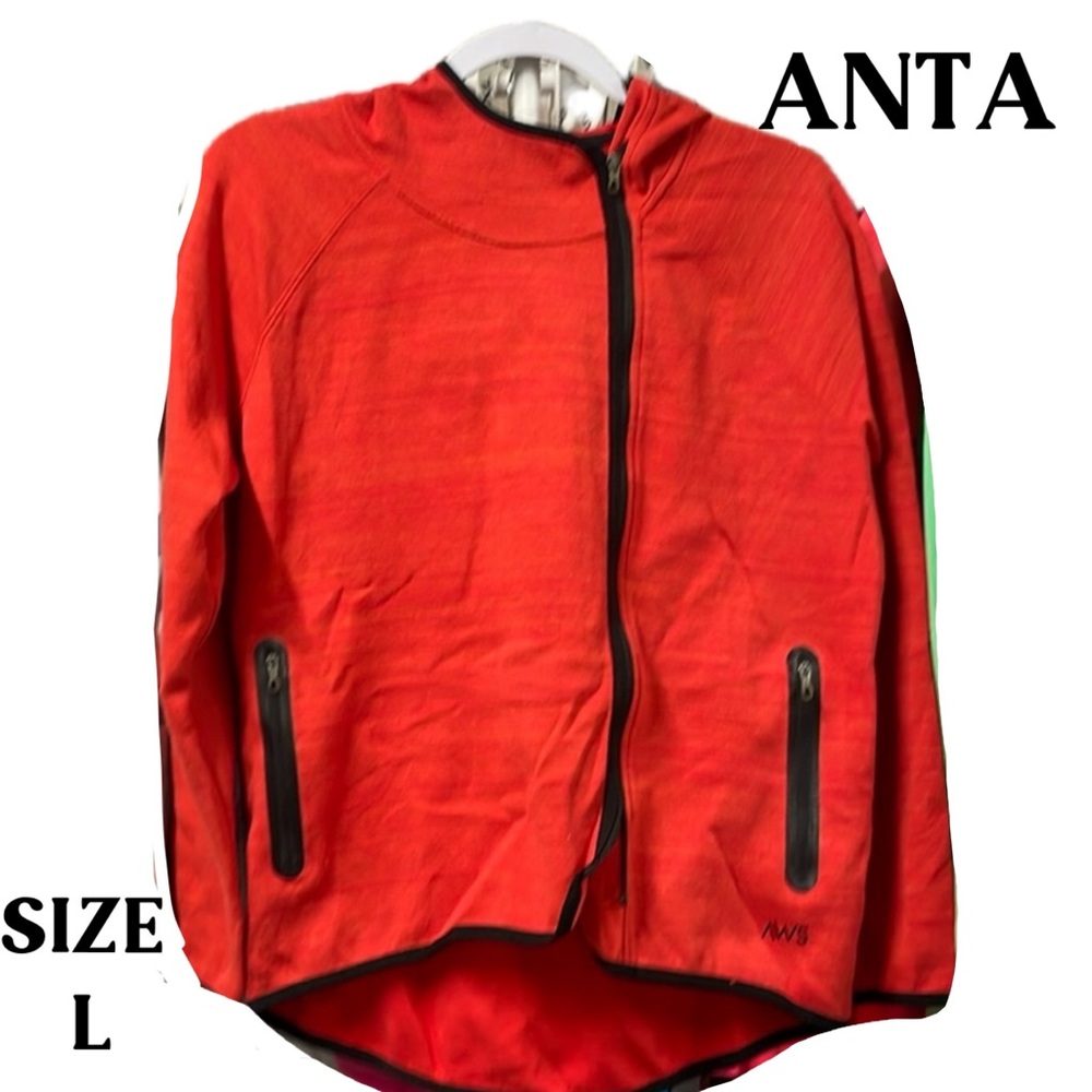 ANTA WOMENS SPORTS RED FULL ZIP ACTIVEWEAR JACKET SIZE L
